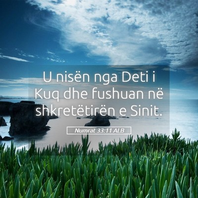 Picture 05 - Numrat 33:11 ALB - U nisën nga Deti i Kuq dhe fushuan në - Bible Verse Picture