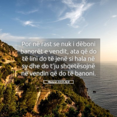 Picture 05 - Numrat 33:55 ALB - Por në rast se nuk i dëboni banorët e vendit, - Bible Verse Picture