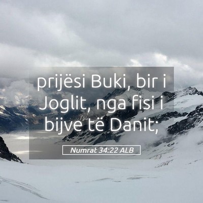 Picture 05 - Numrat 34:22 ALB - prijësi Buki, bir i Joglit, nga fisi i bijve të - Bible Verse Picture