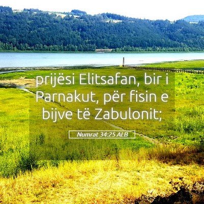 Picture 05 - Numrat 34:25 ALB - prijësi Elitsafan, bir i Parnakut, për fisin e - Bible Verse Picture