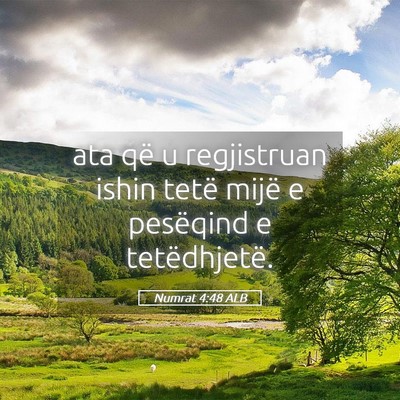 Picture 05 - Numrat 4:48 ALB - ata që u regjistruan ishin tetë mijë e - Bible Verse Picture
