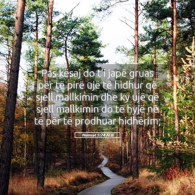 Picture 05 - Numrat 5:24 ALB - Pas kësaj do t’i japë gruas për të pirë - Bible Verse Picture