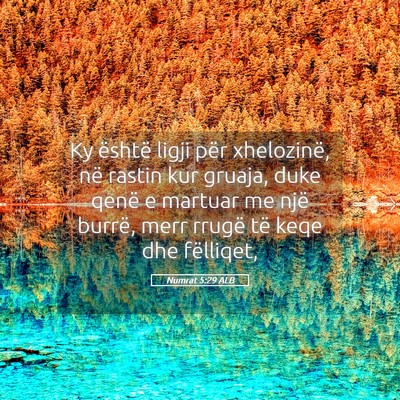 Picture 05 - Numrat 5:29 ALB - Ky është ligji për xhelozinë, në rastin kur - Bible Verse Picture