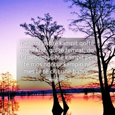 Picture 05 - Numrat 5:3 ALB - Dëboni jashtë kampit qoftë meshkujt, qoftë - Bible Verse Picture