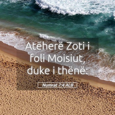 Picture 05 - Numrat 7:4 ALB - Atëherë Zoti i foli Moisiut, duke i - Bible Verse Picture