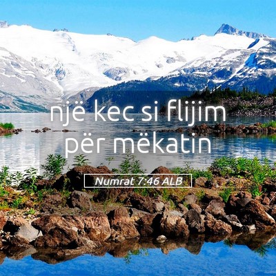 Picture 05 - Numrat 7:46 ALB - një kec si flijim për - Bible Verse Picture