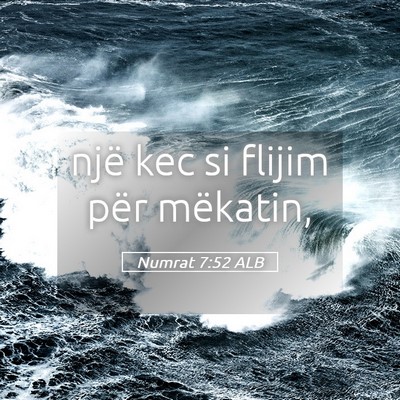 Picture 05 - Numrat 7:52 ALB - një kec si flijim për - Bible Verse Picture