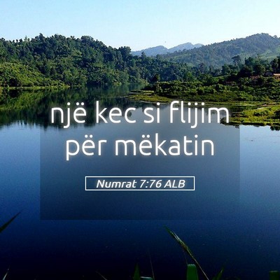 Picture 05 - Numrat 7:76 ALB - një kec si flijim për - Bible Verse Picture