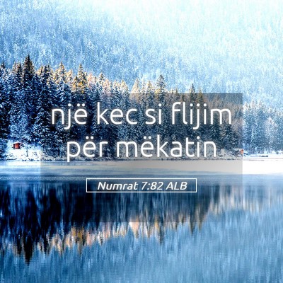 Picture 05 - Numrat 7:82 ALB - një kec si flijim për - Bible Verse Picture