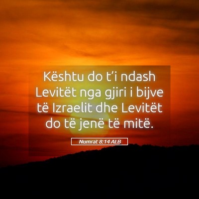 Picture 05 - Numrat 8:14 ALB - Kështu do t’i ndash Levitët nga gjiri i bijve - Bible Verse Picture