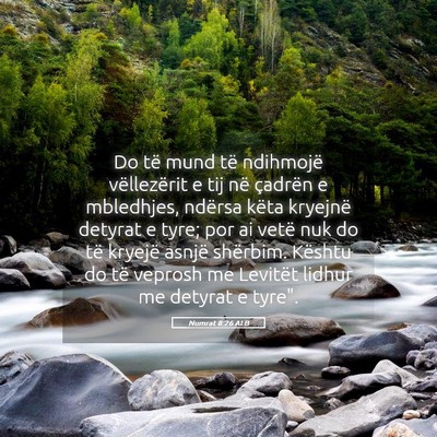 Picture 05 - Numrat 8:26 ALB - Do të mund të ndihmojë vëllezërit e tij në - Bible Verse Picture