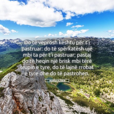 Picture 05 - Numrat 8:7 ALB - Do të veprosh kështu për t’i pastruar: do - Bible Verse Picture