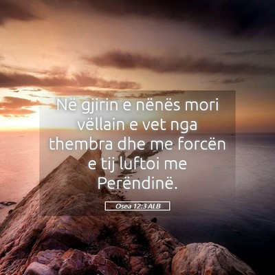 Picture 05 - Osea 12:3 ALB - Në gjirin e nënës mori vëllain e vet nga - Bible Verse Picture