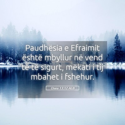 Picture 05 - Osea 13:12 ALB - Paudhësia e Efraimit është mbyllur në vend - Bible Verse Picture
