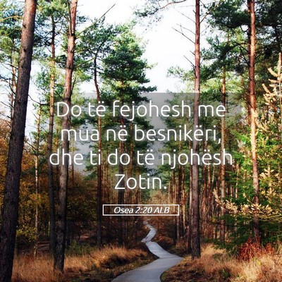 Picture 05 - Osea 2:20 ALB - Do të fejohesh me mua në besnikëri, dhe ti do - Bible Verse Picture