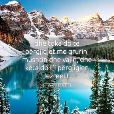 Picture 05 - Osea 2:22 ALB - dhe toka do të përgjigjet me grurin, mushtin - Bible Verse Picture