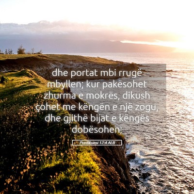 Picture 05 - Predikuesi 12:4 ALB - dhe portat mbi rrugë mbyllen; kur pakësohet - Bible Verse Picture