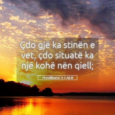Picture 05 - Predikuesi 3:1 ALB - Çdo gjë ka stinën e vet, çdo situatë ka një - Bible Verse Picture