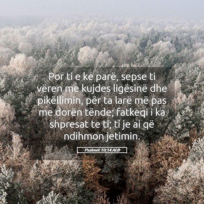 Picture 05 - Psalmet 10:14 ALB - Por ti e ke parë, sepse ti vëren me kujdes - Bible Verse Picture