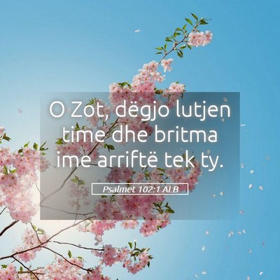 Picture 05 - Psalmet 102:1 ALB - O Zot, dëgjo lutjen time dhe britma ime arriftë - Bible Verse Picture