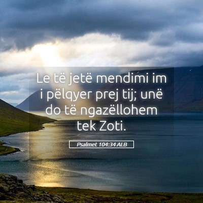 Picture 05 - Psalmet 104:34 ALB - Le të jetë mendimi im i pëlqyer prej tij; unë - Bible Verse Picture