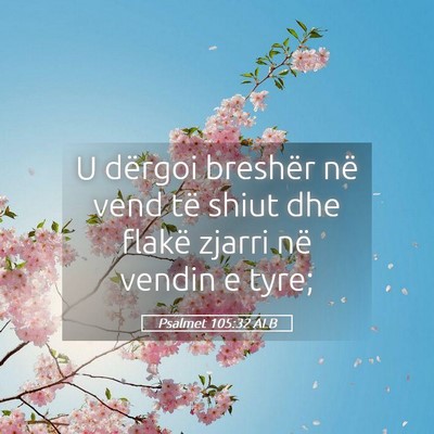 Picture 05 - Psalmet 105:32 ALB - U dërgoi breshër në vend të shiut dhe flakë - Bible Verse Picture