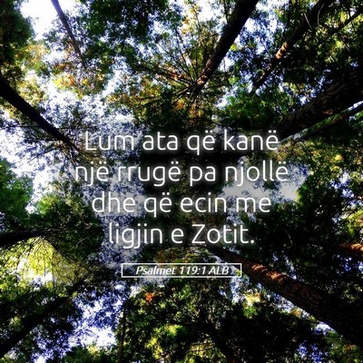 Picture 05 - Psalmet 119:1 ALB - Lum ata që kanë një rrugë pa njollë dhe që - Bible Verse Picture