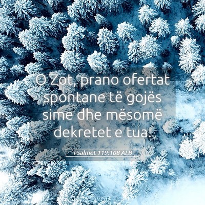 Picture 05 - Psalmet 119:108 ALB - O Zot, prano ofertat spontane të gojës sime dhe - Bible Verse Picture