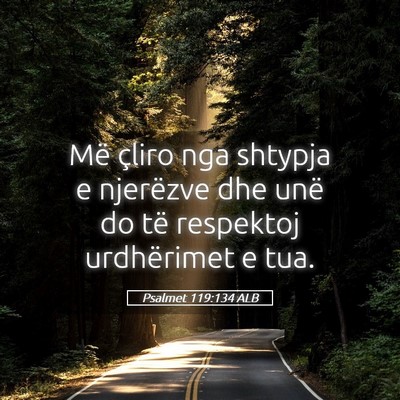 Picture 05 - Psalmet 119:134 ALB - Më çliro nga shtypja e njerëzve dhe unë do - Bible Verse Picture