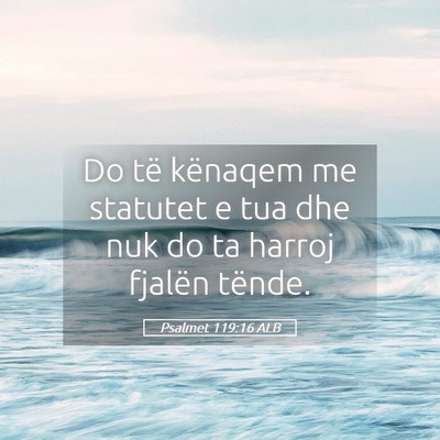 Picture 05 - Psalmet 119:16 ALB - Do të kënaqem me statutet e tua dhe nuk do ta - Bible Verse Picture