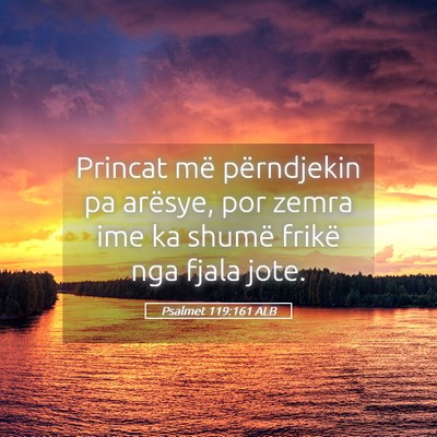 Picture 05 - Psalmet 119:161 ALB - Princat më përndjekin pa arësye, por zemra ime - Bible Verse Picture