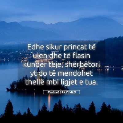 Picture 05 - Psalmet 119:23 ALB - Edhe sikur princat të ulen dhe të flasin - Bible Verse Picture
