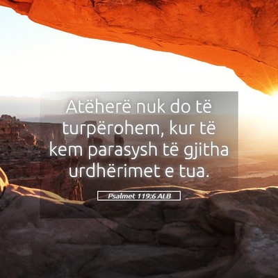 Picture 05 - Psalmet 119:6 ALB - Atëherë nuk do të turpërohem, kur të kem - Bible Verse Picture