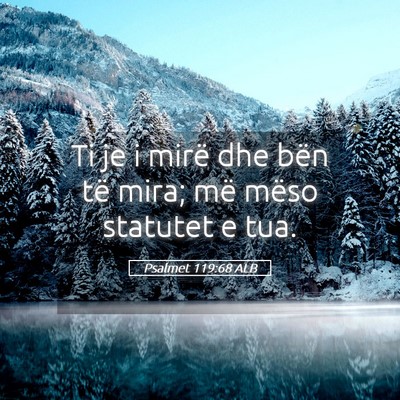 Picture 05 - Psalmet 119:68 ALB - Ti je i mirë dhe bën të mira; më mëso - Bible Verse Picture