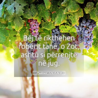 Picture 05 - Psalmet 126:4 ALB - Bëj të rikthehen robërit tanë, o Zot, ashtu - Bible Verse Picture