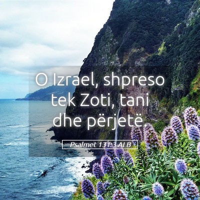 Picture 05 - Psalmet 131:3 ALB - O Izrael, shpreso tek Zoti, tani dhe - Bible Verse Picture