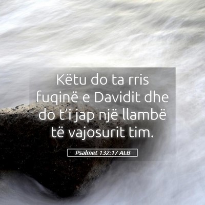 Picture 05 - Psalmet 132:17 ALB - Këtu do ta rris fuqinë e Davidit dhe do t’i - Bible Verse Picture