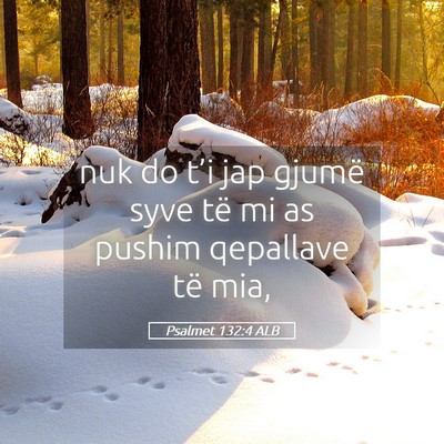 Picture 05 - Psalmet 132:4 ALB - nuk do t’i jap gjumë syve të mi as pushim - Bible Verse Picture