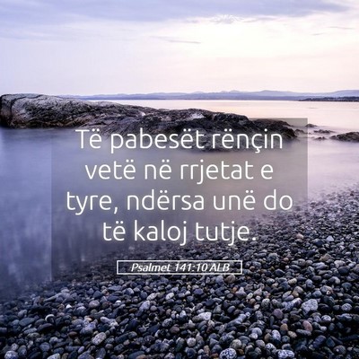 Picture 05 - Psalmet 141:10 ALB - Të pabesët rënçin vetë në rrjetat e tyre, - Bible Verse Picture