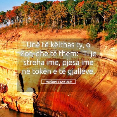 Picture 05 - Psalmet 142:5 ALB - Unë të këlthas ty, o Zot, dhe të them: 