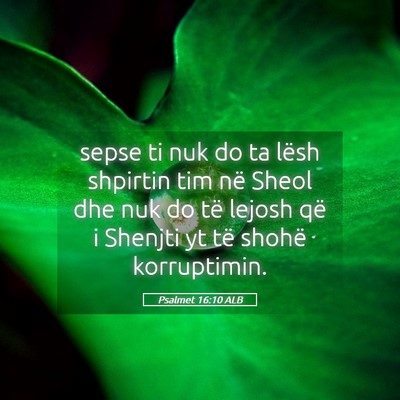 Picture 05 - Psalmet 16:10 ALB - sepse ti nuk do ta lësh shpirtin tim në Sheol - Bible Verse Picture