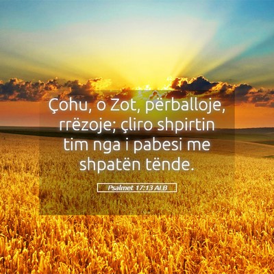 Picture 05 - Psalmet 17:13 ALB - Çohu, o Zot, përballoje, rrëzoje; çliro - Bible Verse Picture