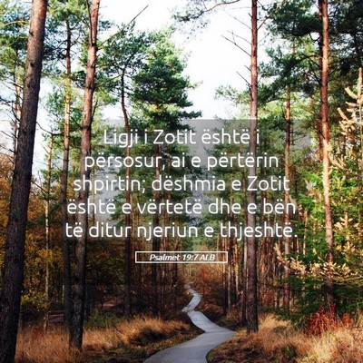 Picture 05 - Psalmet 19:7 ALB - Ligji i Zotit është i përsosur, ai e - Bible Verse Picture
