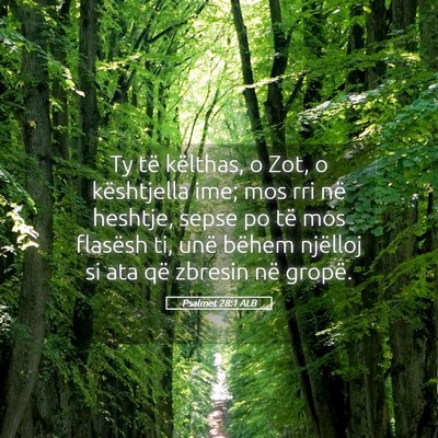 Picture 05 - Psalmet 28:1 ALB - Ty të këlthas, o Zot, o kështjella ime; mos - Bible Verse Picture