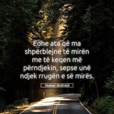 Picture 05 - Psalmet 38:20 ALB - Edhe ata që ma shpërblejnë të mirën me të - Bible Verse Picture