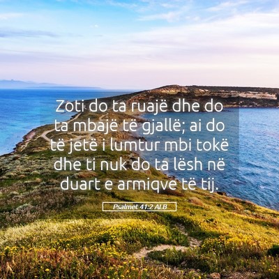Picture 05 - Psalmet 41:2 ALB - Zoti do ta ruajë dhe do ta mbajë të gjallë; - Bible Verse Picture
