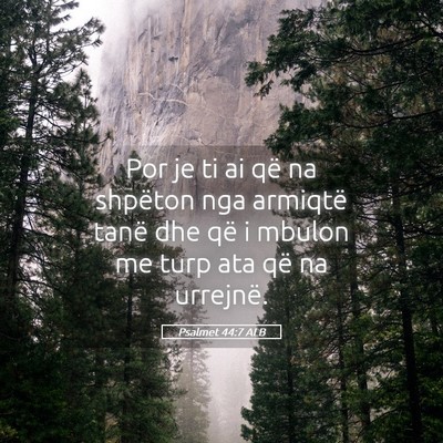 Picture 05 - Psalmet 44:7 ALB - Por je ti ai që na shpëton nga armiqtë tanë - Bible Verse Picture