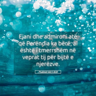 Picture 05 - Psalmet 66:5 ALB - Ejani dhe admironi atë që Perëndia ka bërë; - Bible Verse Picture
