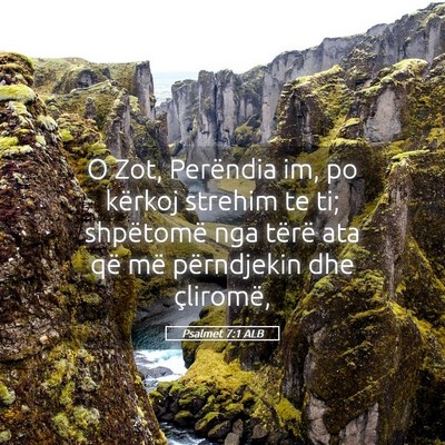 Picture 05 - Psalmet 7:1 ALB - O Zot, Perëndia im, po kërkoj strehim te ti; - Bible Verse Picture