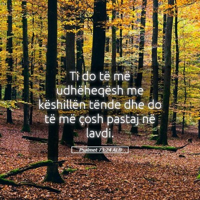 Picture 05 - Psalmet 73:24 ALB - Ti do të më udhëheqësh me këshillën tënde - Bible Verse Picture